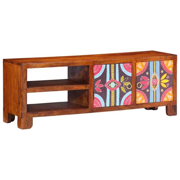 ARDEBO.de - TV-Schrank Mehrfarbig 110x30x40 cm Massivholz Akazie