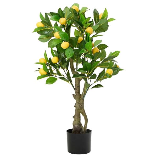 ARDEBO.de - Zitronenbaum Künstlich 234 Blätter 90 cm Grün