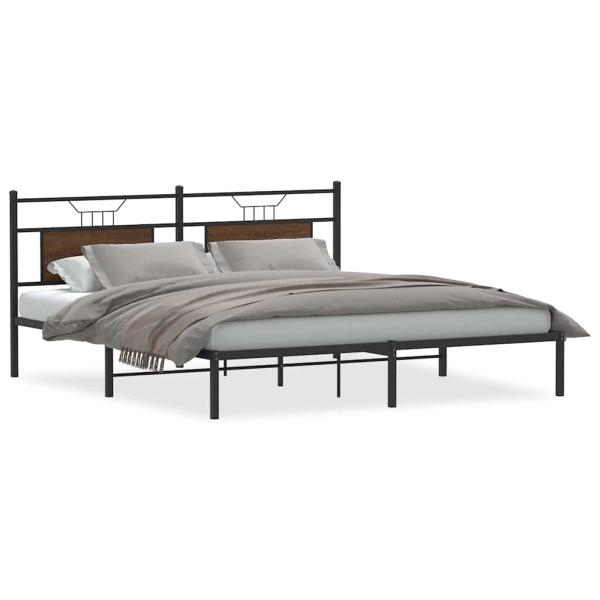 Bettgestell ohne Matratze Braun Eichen-Optik 183x213 cm