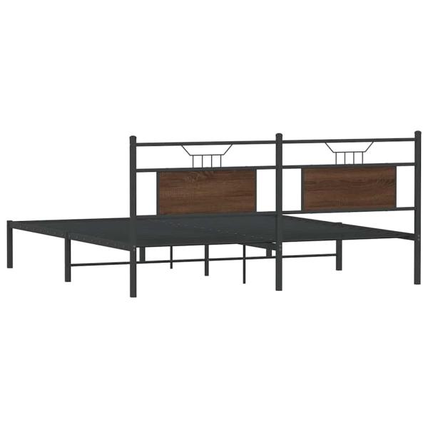 Bettgestell ohne Matratze Braun Eichen-Optik 183x213 cm