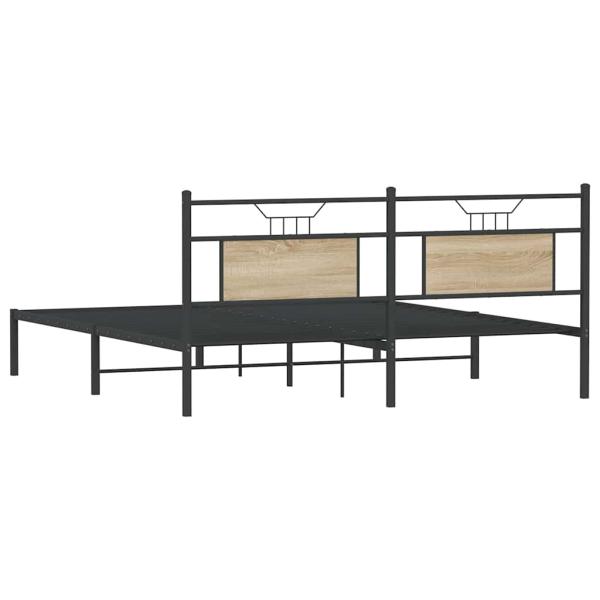 Bettgestell ohne Matratze Sonoma-Eiche 183x203 cm Holzwerkstoff