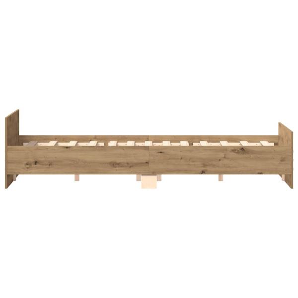 Bettgestell ohne Matratze Artisan-Eiche 160x200cm Holzwerkstoff