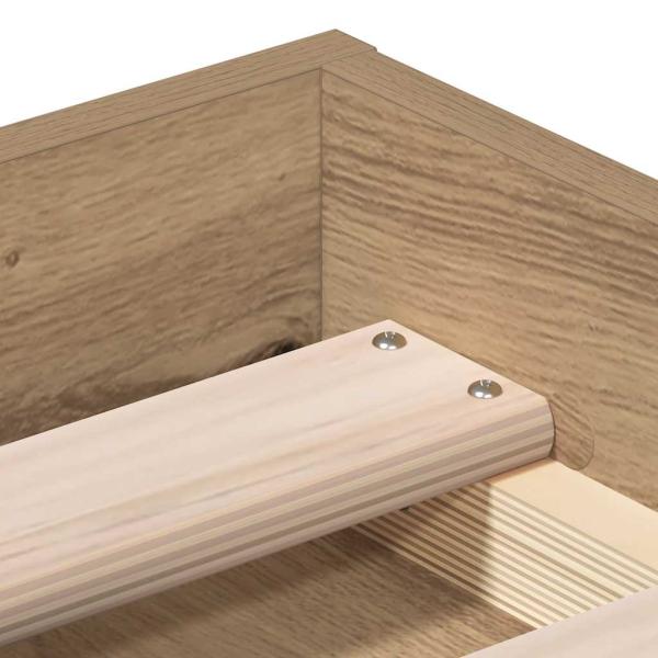 Bettgestell ohne Matratze Artisan-Eiche 160x200cm Holzwerkstoff