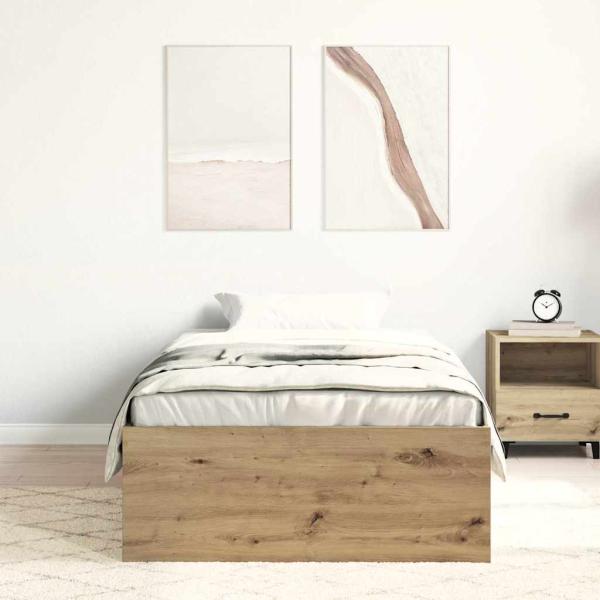 Bettgestell ohne Matratze Artisan-Eiche 90x190cm Holzwerkstoff