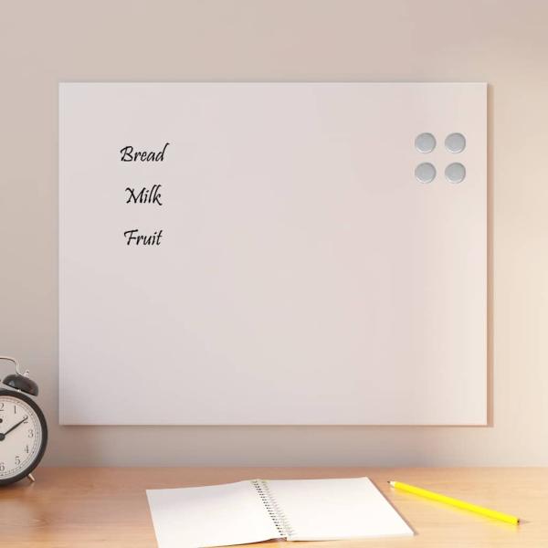 ARDEBO.de - Magnettafel Wandmontage Weiß 50x40 cm Hartglas