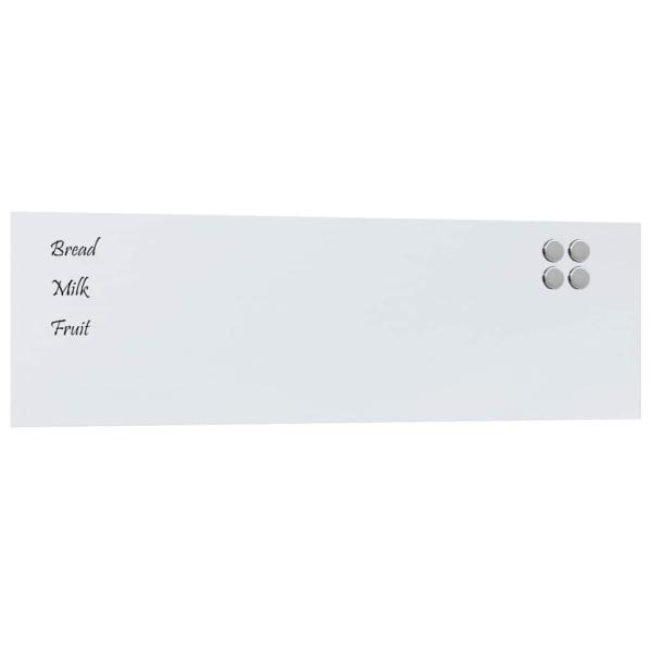 Magnettafel Wandmontage Weiß 100x30 cm Hartglas