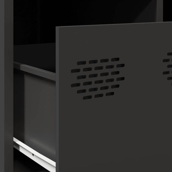 Couchtisch Schwarz 101,5x50x43,5 cm Kaltgewalzter Stahl