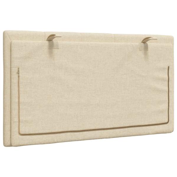 Kopfteil-Kissen Creme 90 cm Stoff