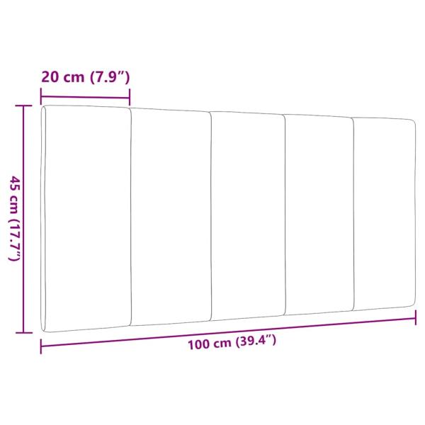 Kopfteil-Kissen Schwarz 100 cm Stoff