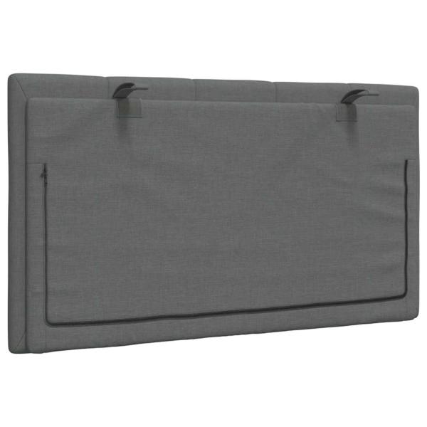 Kopfteil-Kissen Dunkelgrau 90 cm Stoff