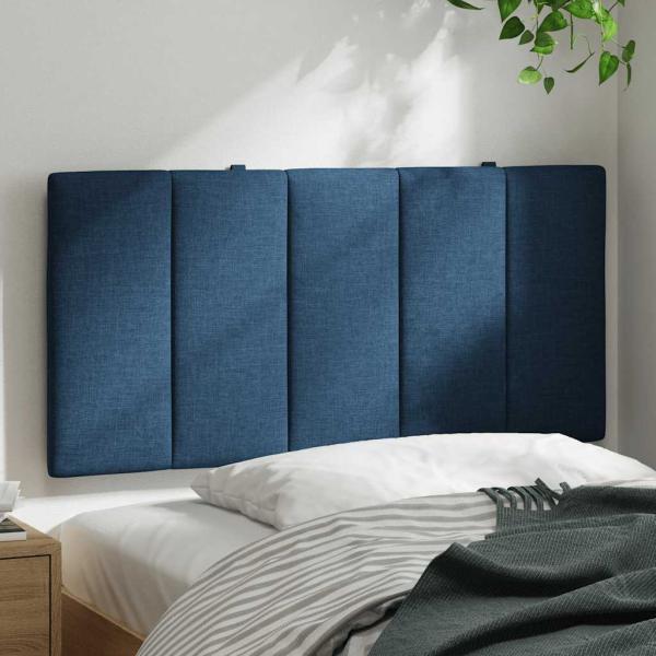Kopfteil-Kissen Blau 100 cm Stoff