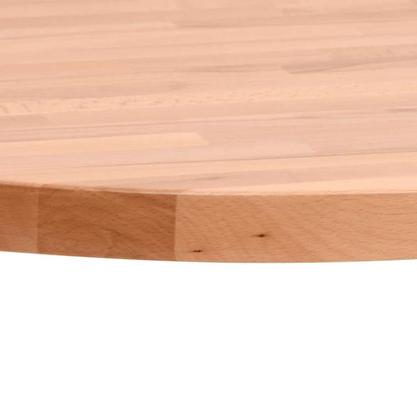 Tischplatte Ø90x4 cm Rund Massivholz Buche