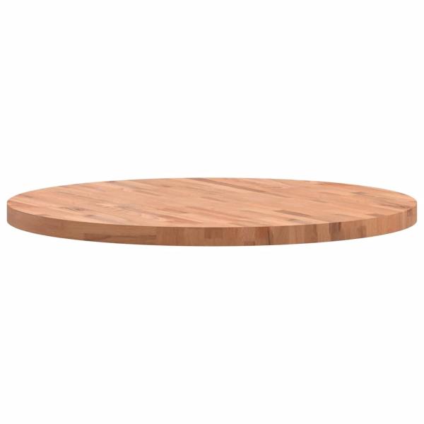 Tischplatte Ø90x4 cm Rund Massivholz Buche