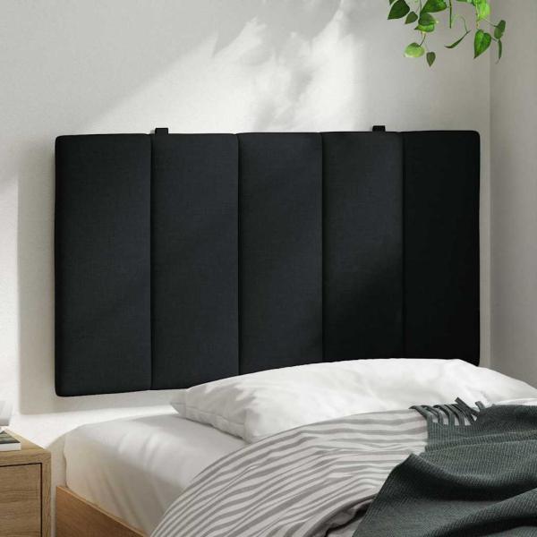 Kopfteil-Kissen Schwarz 90 cm Stoff