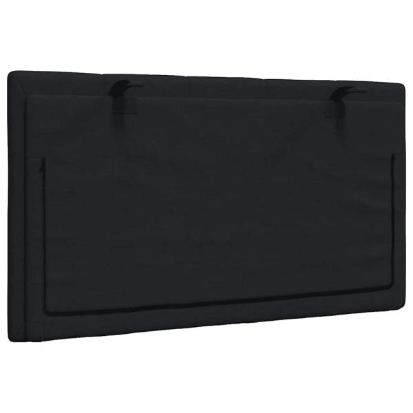 Kopfteil-Kissen Schwarz 90 cm Stoff
