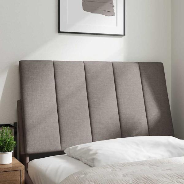 Kopfteil-Kissen Taupe 90 cm Stoff