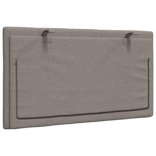 Kopfteil-Kissen Taupe 90 cm Stoff