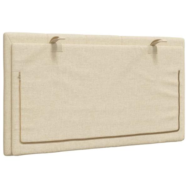 Kopfteil-Kissen Creme 80 cm Stoff