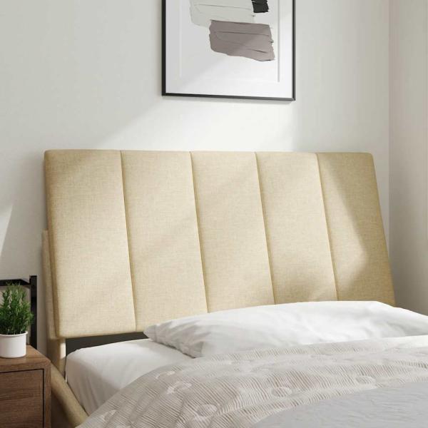 Kopfteil-Kissen Creme 100 cm Stoff