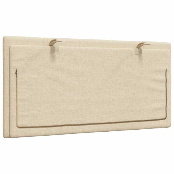 Kopfteil-Kissen Creme 100 cm Stoff