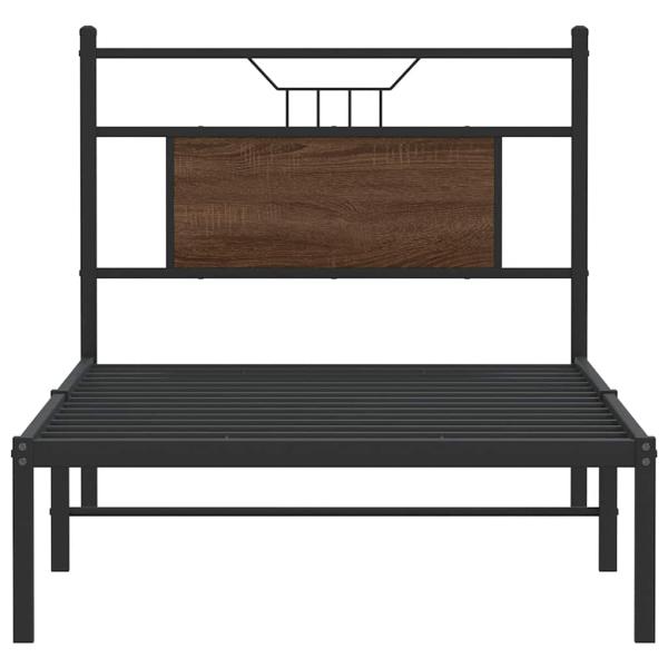 Bettgestell ohne Matratze Braun Eiche 75x190 cm Holzwerkstoff