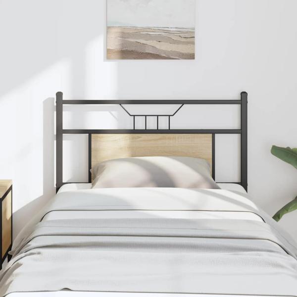 ARDEBO.de - Kopfteil Sonoma-Eiche 75 cm Holzwerkstoff und Stahl