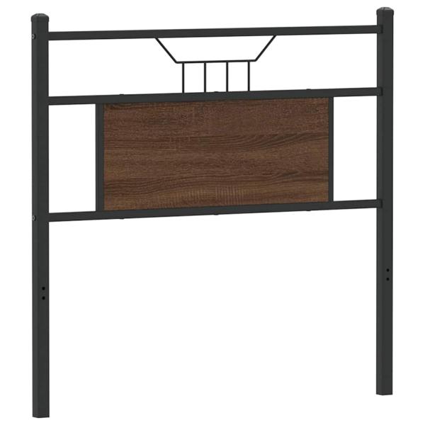 Kopfteil Braun Eichen-Optik 80 cm Holzwerkstoff und Stahl