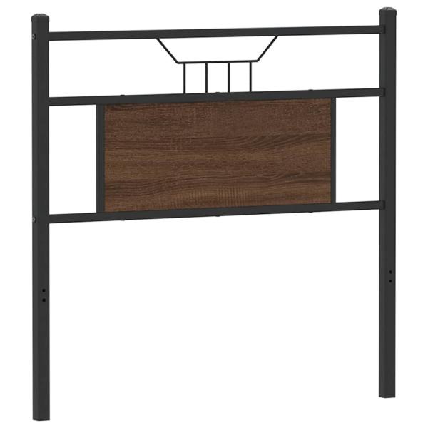 Kopfteil Braun Eichen-Optik 90 cm Holzwerkstoff und Stahl