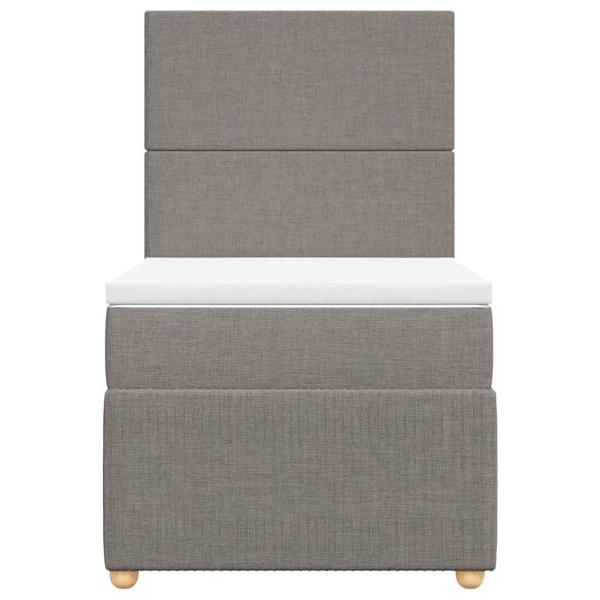 Boxspringbett mit Matratze Taupe 80x200 cm Stoff