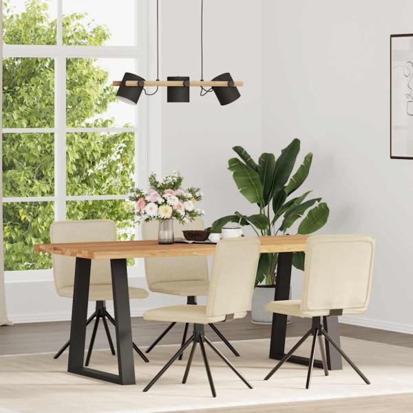 ARDEBO.de - Esszimmerstühle 4 Stk. Creme Stoff