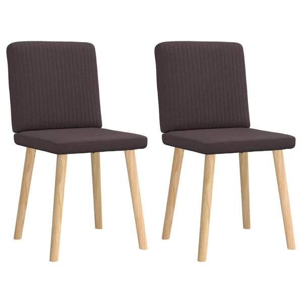 ARDEBO.de - Esszimmerstühle 2 Stk. Dunkelbraun Stoff