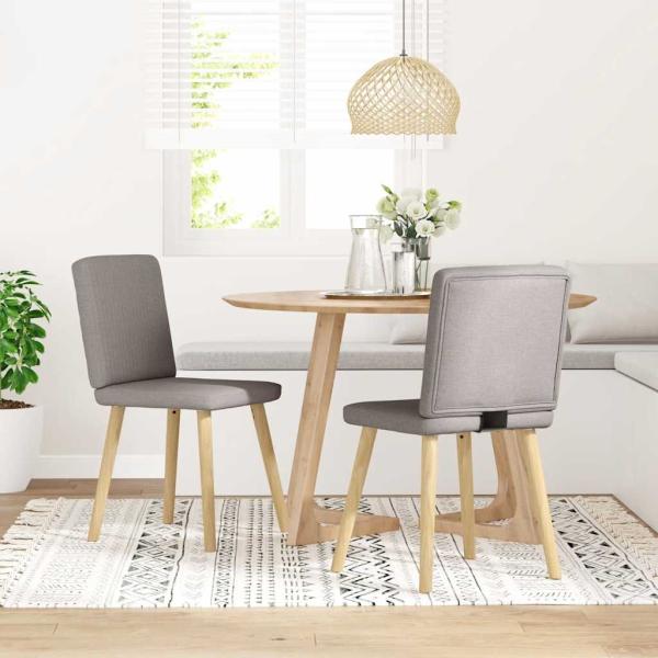 ARDEBO.de - Esszimmerstühle 2 Stk. Taupe Stoff