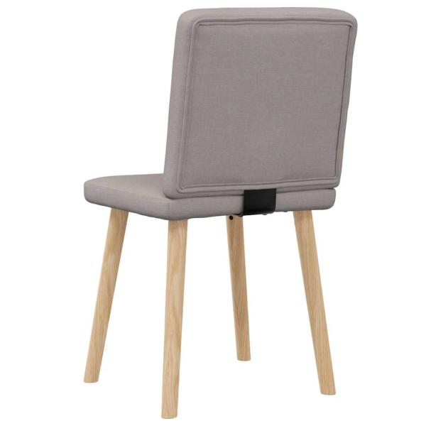 Esszimmerstühle 2 Stk. Taupe Stoff