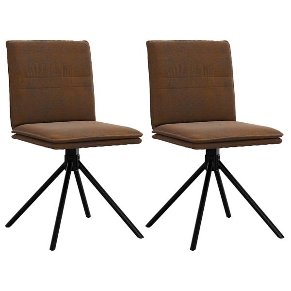 ARDEBO.de - Esszimmerstuhl Braunes Wildlederimitat