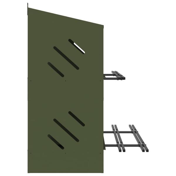 Hühner-Nistkasten mit 8 Fächern Olivgrün Metall