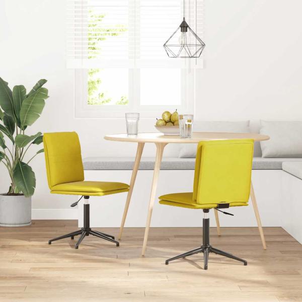 ARDEBO.de - Esszimmerstühle 2 Stk. Gelb Samt