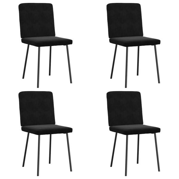 ARDEBO.de - Esszimmerstühle 4 Stk. Schwarz Samt