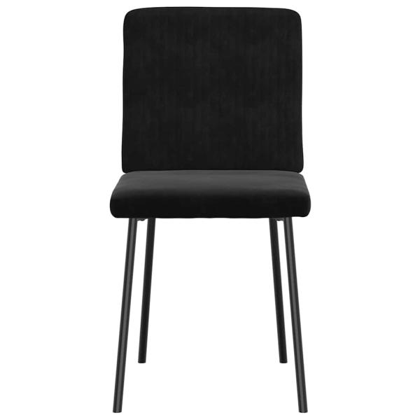 Esszimmerstühle 4 Stk. Schwarz Samt