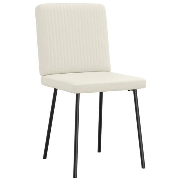 Esszimmerstühle 2 Stk. Creme Samt