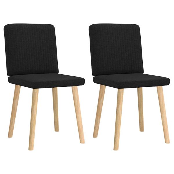 Esszimmerstühle 2 Stk. Schwarz Stoff