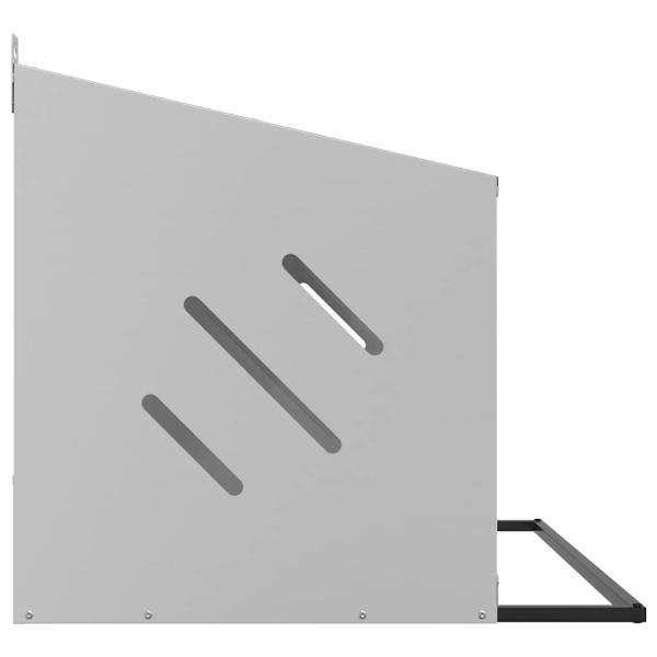 Hühner-Nistkasten mit 3 Fächern Verzinktes Silber Metall