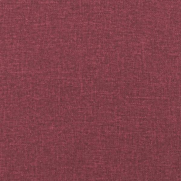 2-Sitzer-Sofa mit Zierkissen Weinrot 140 cm Stoff