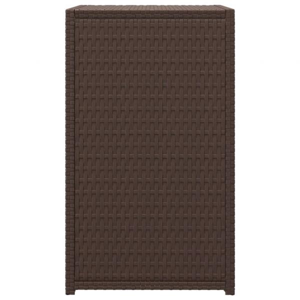 C-Tisch Braun 40x35x60 cm Poly Rattan