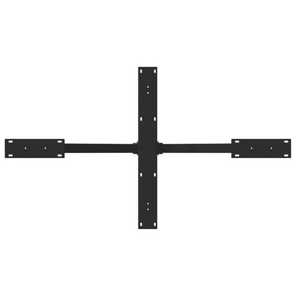 Esstischbein in Spinnenform Schwarz 120x68x(72-73) cm Stahl