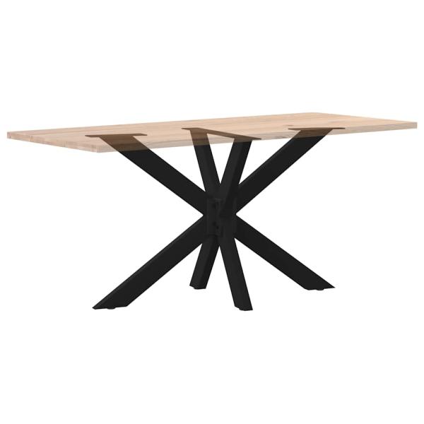 Esstischbein in Spinnenform Schwarz 120x68x(72-73) cm Stahl