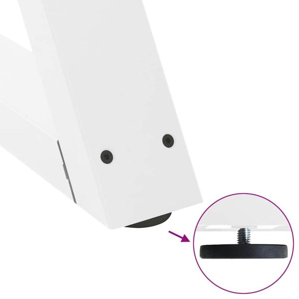 Couchtischbeine 2 Stk. Weiß 38x(42-43,3) cm Stahl