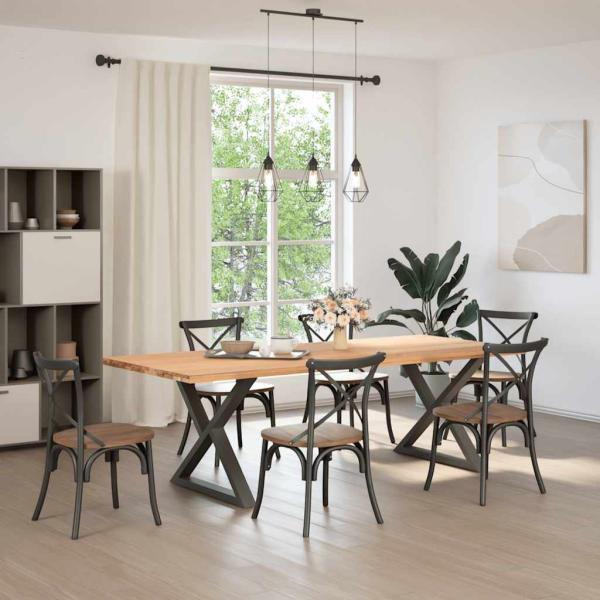 Esstisch Beine 2 Stück Anthrazit 90x(72-73,3) cm Stahl