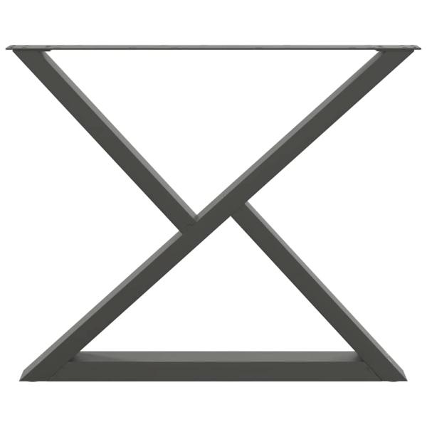 Esstisch Beine 2 Stück Anthrazit 90x(72-73,3) cm Stahl