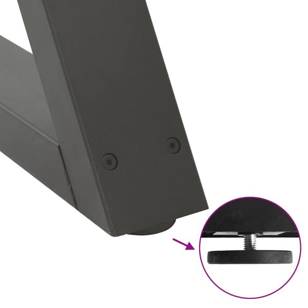 Couchtischbeine 2 Stk. Anthrazit 50x(30-31,3) cm Stahl