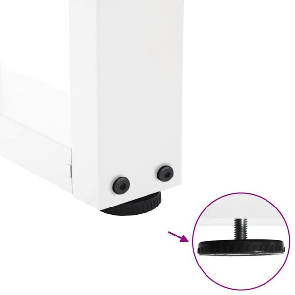 Esstischbeine V-Form 3 Stück Weiß 100x(72-73,3) cm Stahl